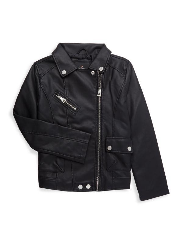 Urban Republic Little Girl's Faux Leather Zip Up Jacket