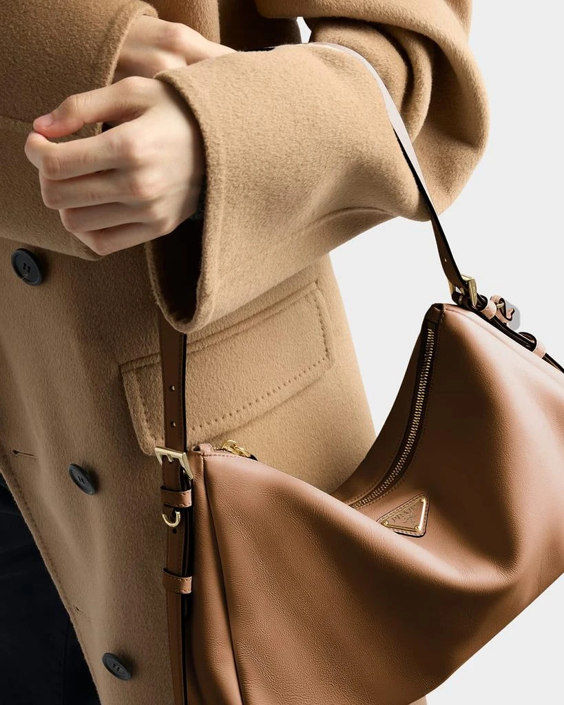 Prada Aimee Large Calfskin Leather Shoulder Bag 2