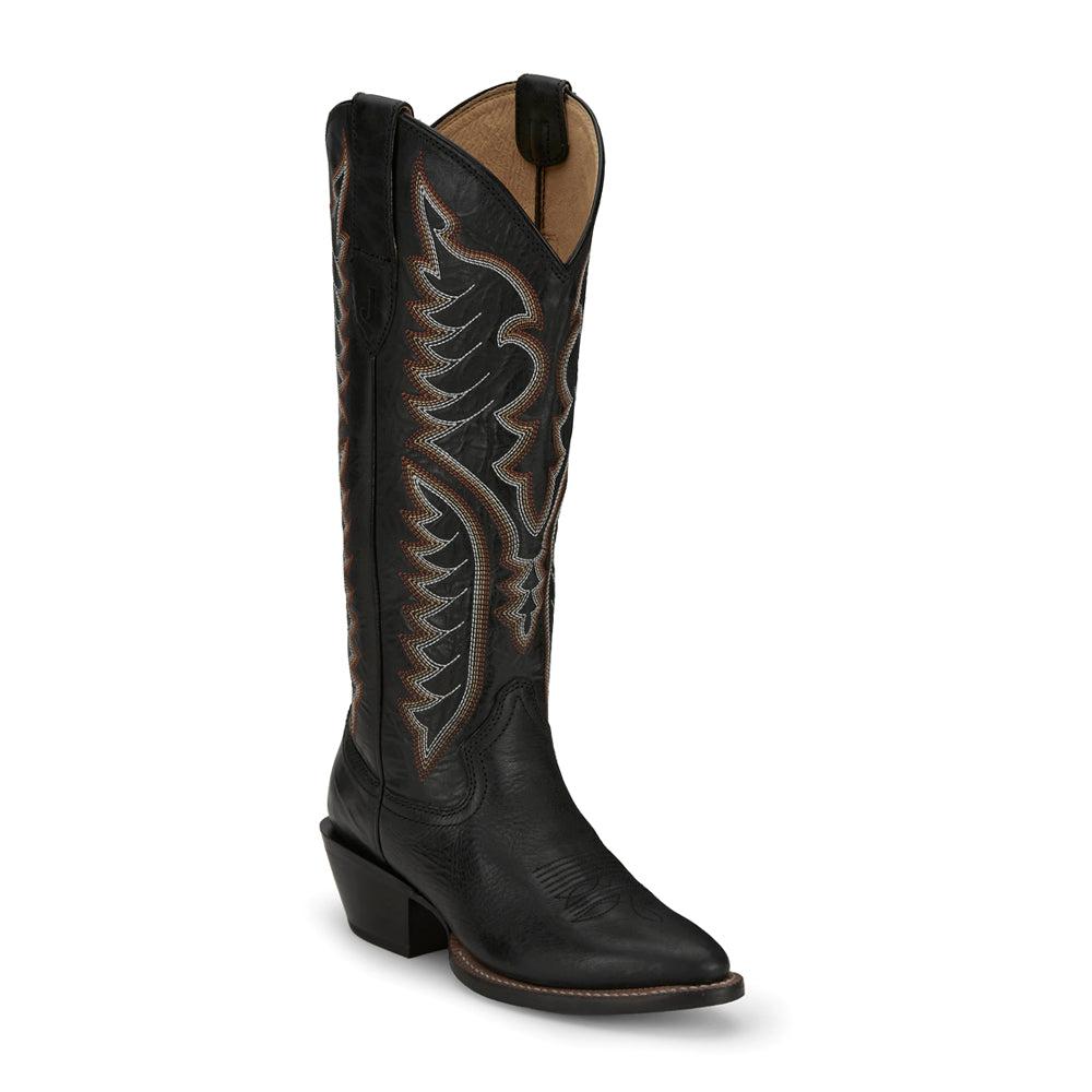Justin Boots Evelyn 15 Inch Embroidered Round Toe Cowboy Boots