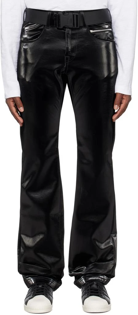 99% IS Black 'ATT1%TUDE' Always Glossy Trousers 1