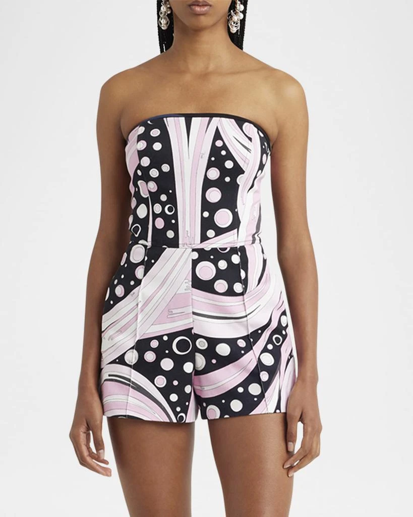 EMILIO PUCCI Printed Strapless Romper 4