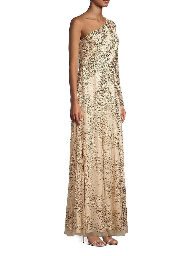 Beaded One-Shoulder Gown  On Sale Now with Up to 71% Off | Discover  Exclusive Deals & Savings at BeyondStyle  Authentic Aidan Mattox  women's|Women's|one-shoulder|sequin|a-line|contemporary|dresses|women's  apparel|solid|black tie|beaded|long sleeve ...