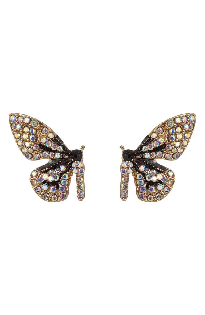 EYE CANDY LOS ANGELES Monarch Pave Crystal Butterfly Earrings