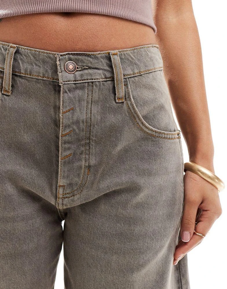 Free People Free People barrel leg balloon jeans in vintage grey 5