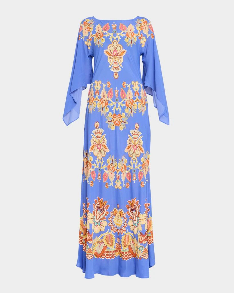 ETRO Floral Printed Boat-Neck Maxi Dress 1
