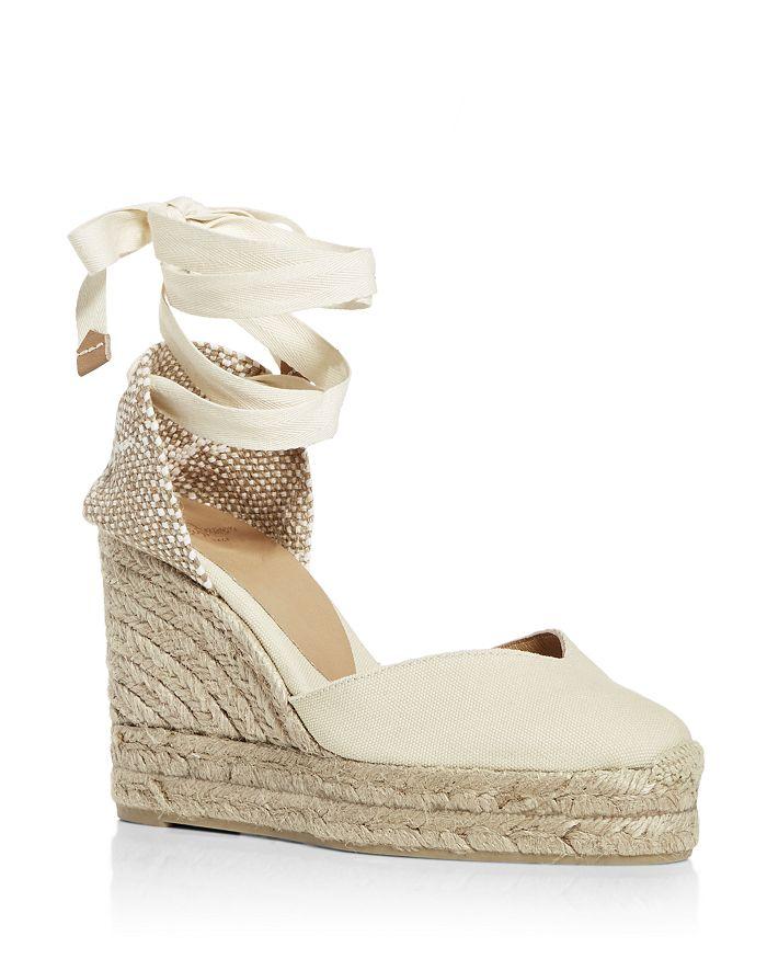 Castañer Women's Chiara Ankle Tie Wedge Espadrille Sandals