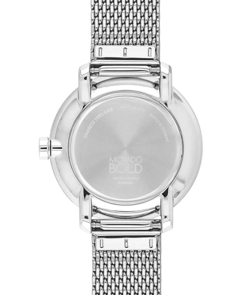 Movado Women's Swiss Bold Shimmer Stainless Steel Mesh Bracelet Watch 34mm 3