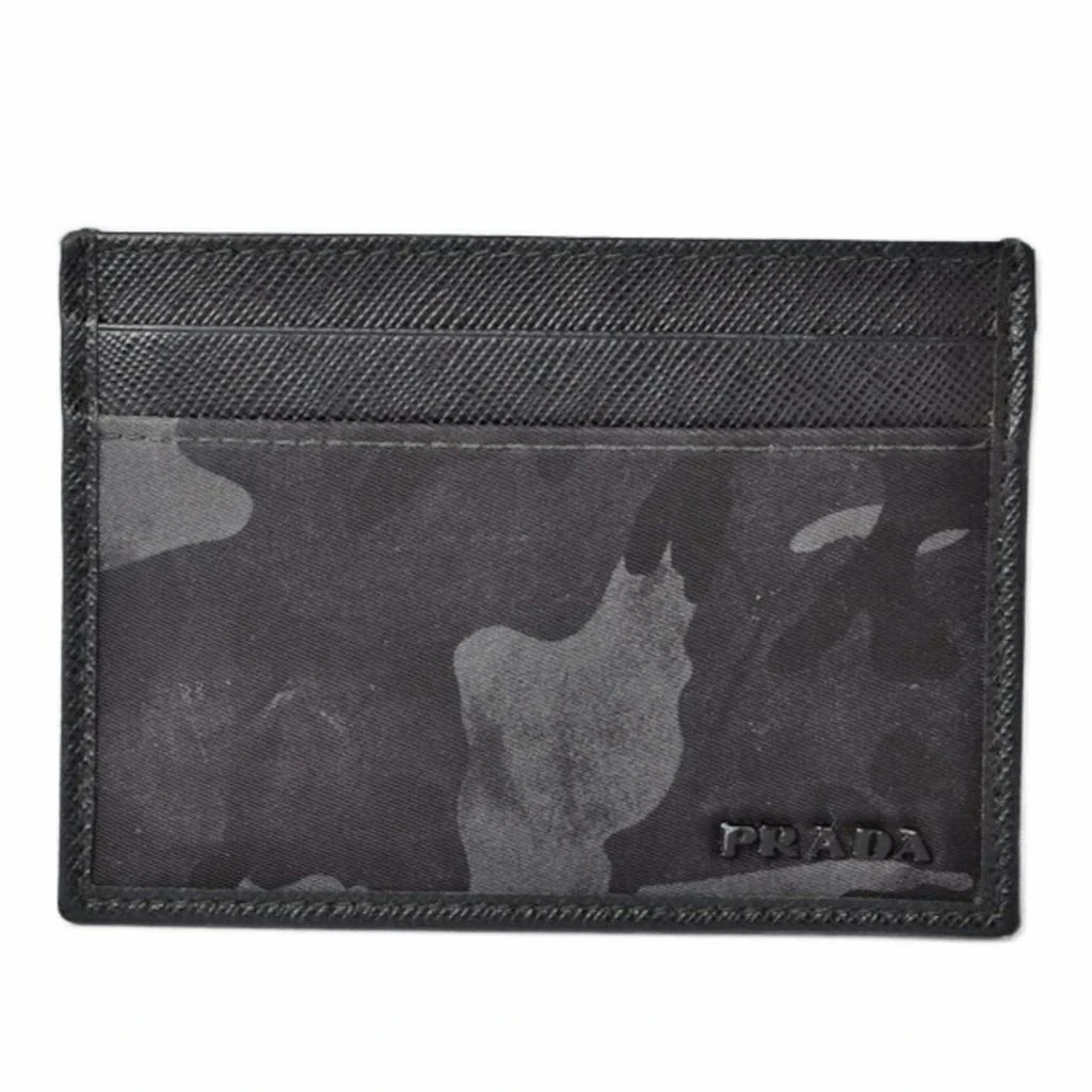 Prada Camouflage blue Tessuto Card Case (Pre-Owned)