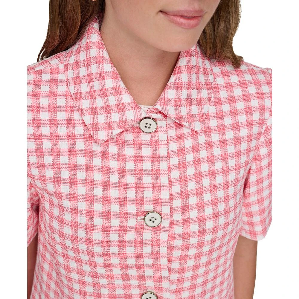 Tommy Hilfiger Women's Gingham Short-Sleeve Jacket 4