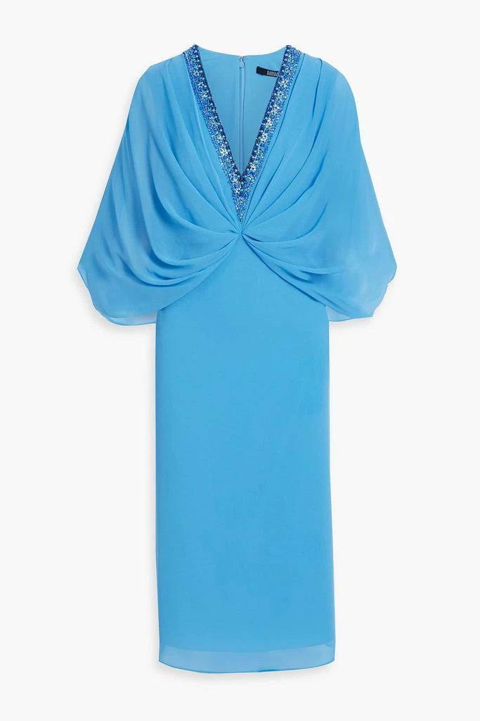 Draped embellished chiffon midi dress  On Sale Now with Up to 70% Off |  Discover Exclusive Deals & Savings at BeyondStyle  Authentic Badgley  Mischka women|clothing|midi dresses|dresses with Limited-Time Discounts,  Free