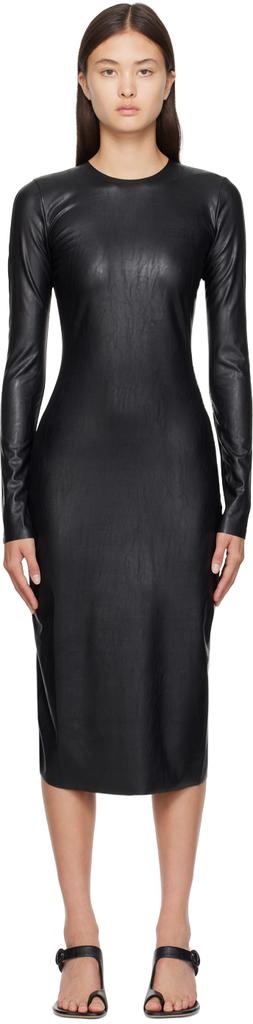 MM6 Maison Margiela Black Bodycon Midi Dress
