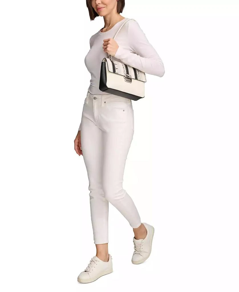 Calvin Klein Clove Mixed Material Push-Lock Shoulder Bag 4