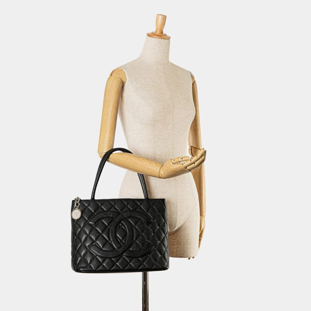 Chanel Chanel Black Caviar Medallion Tote Bag 8