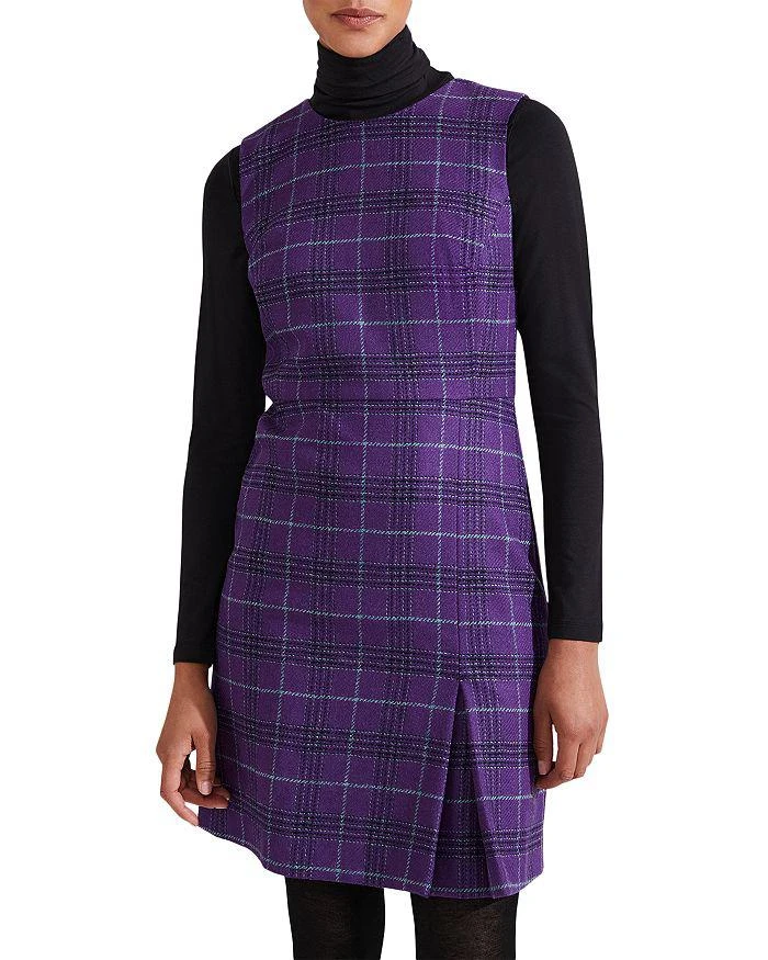 HOBBS LONDON Avery Plaid Wool Dress 1