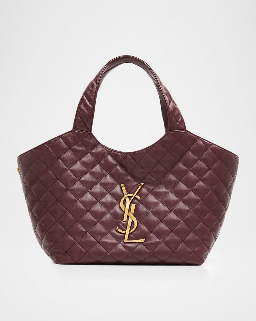Yves Saint Laurent Cassandre Mini YSL Cube Pouch in Quilted Smooth