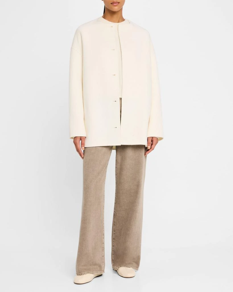 Loulou Studio Gio Short Wool-Cashmere Coat 2