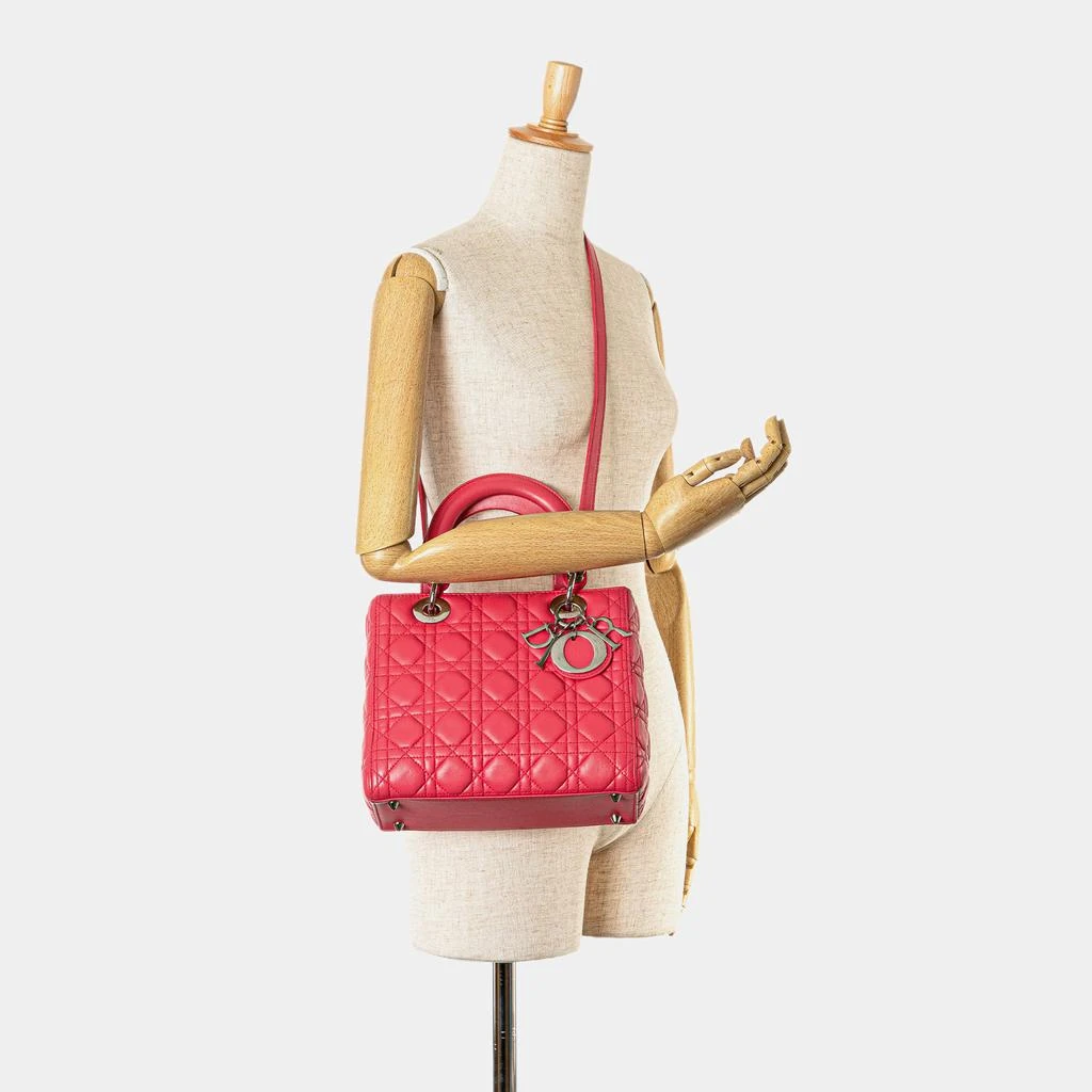 Dior Dior Pink Medium Lambskin Cannage Lady Dior 7
