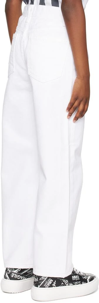 KIMHĒKIM Kids White Pocket Stamped Jeans 3