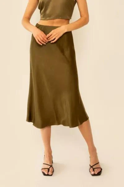 Whimsy and Row Whimsy + Row Donna Tencel Midi Skirt 1