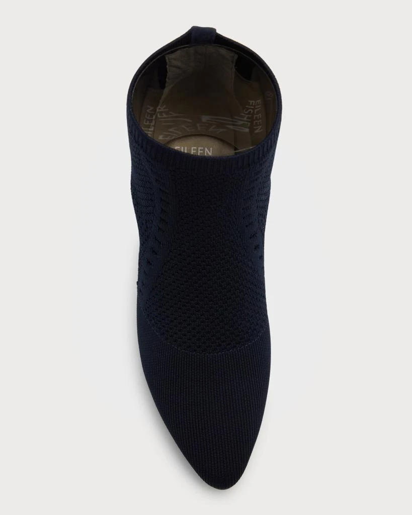 Eileen Fisher Purl Stretch-Knit Fabric Booties 5