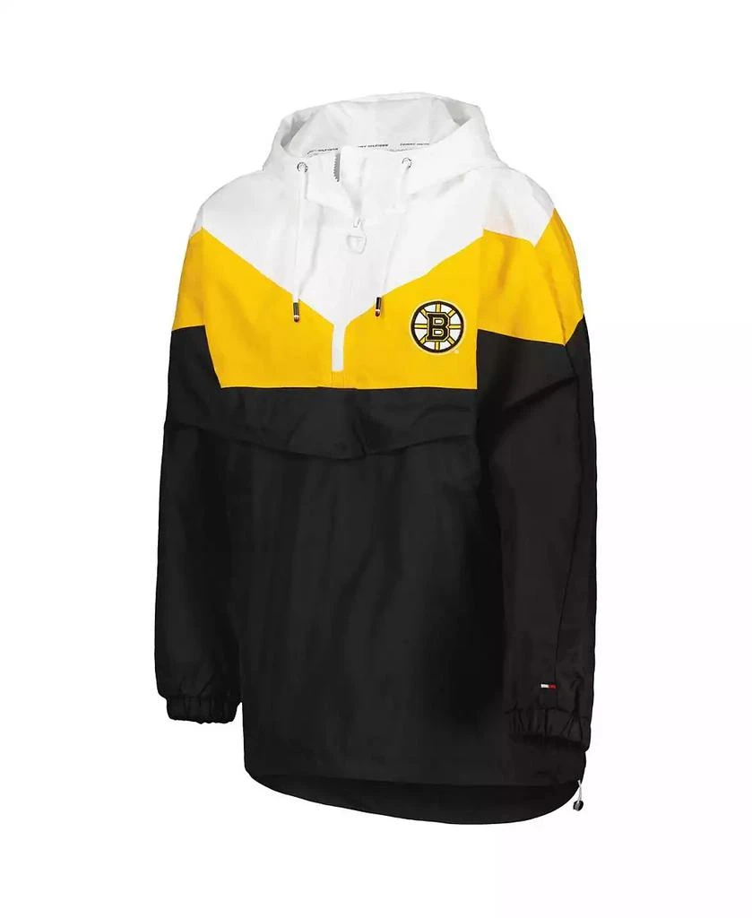 Tommy Hilfiger Women's Black, Gold Boston Bruins Staci Half-Zip Windbreaker Jacket 2