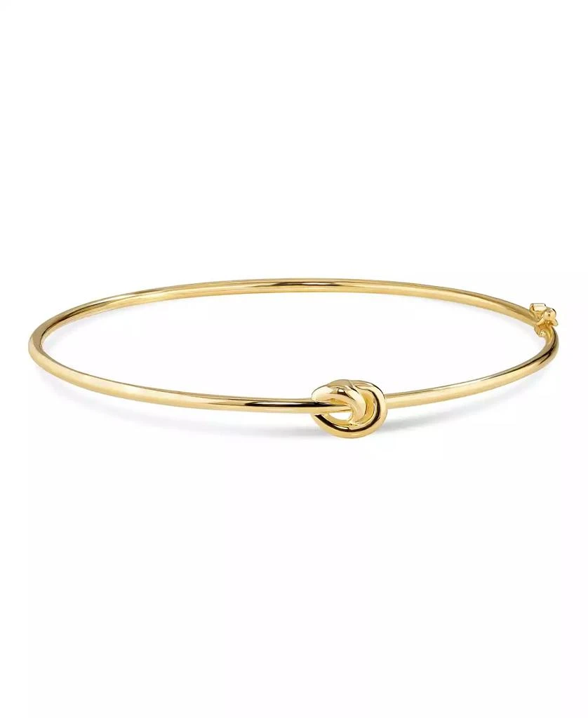 DEVATA Love Knot Bangle Bracelet in 14K Gold, Fits Small to Medium Wrist, approx. 2.5 grams