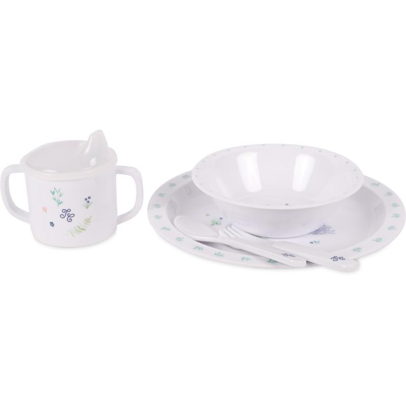 Tartine et Chocolat Cutlery and plate set in white