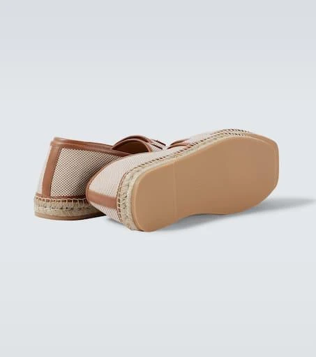 Valentino VLogo leather-trimmed canvas espadrilles 7