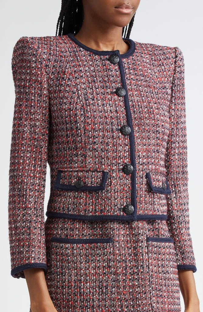 VERONICA BEARD Ceres Metallic Cotton Blend Tweed Jacket 5