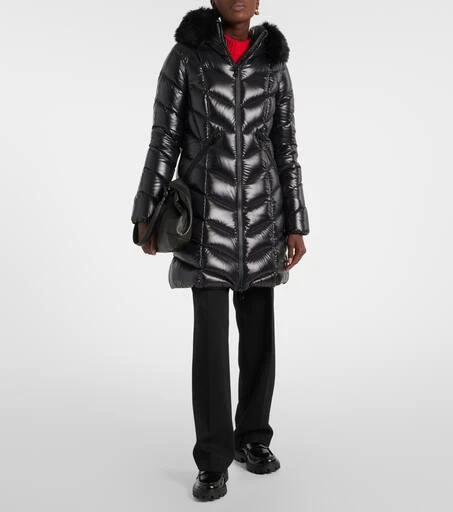 Moncler Fulmarus shearling-trimmed down coat 6