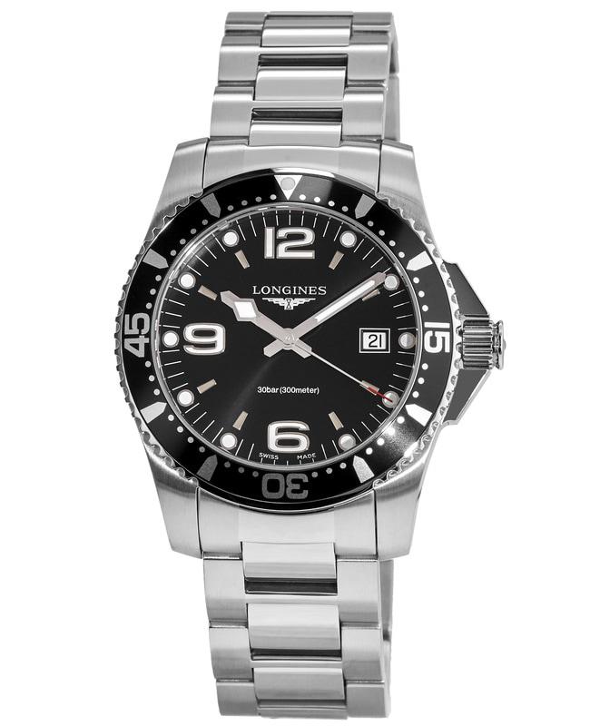Longines Longines HydroConquest Quartz 41mm Black Dial Stainless Steel Men
s Watch L3.740.4.56.6