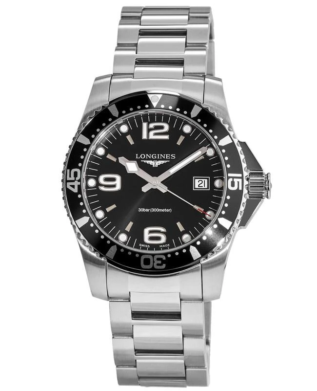 Longines Longines HydroConquest Quartz 41mm Black Dial Stainless Steel Men
s Watch L3.740.4.56.6 1