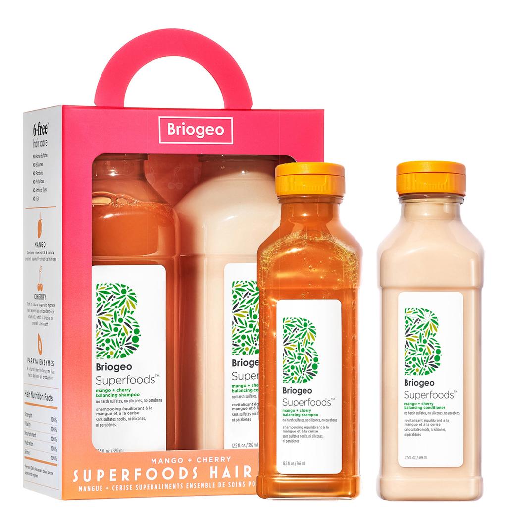 Briogeo Briogeo Superfoods™ Mango + Cherry Balancing Shampoo and Conditioner Duo for Oil Control