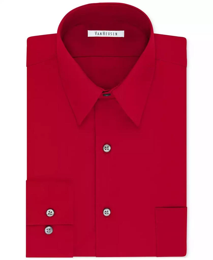 Van Heusen Men's Big & Tall Classic/Regular Fit Wrinkle Free Poplin Solid Dress Shirt 1