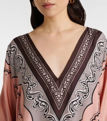 LA DOUBLE J Muumuu printed silk twill maxi dress 4