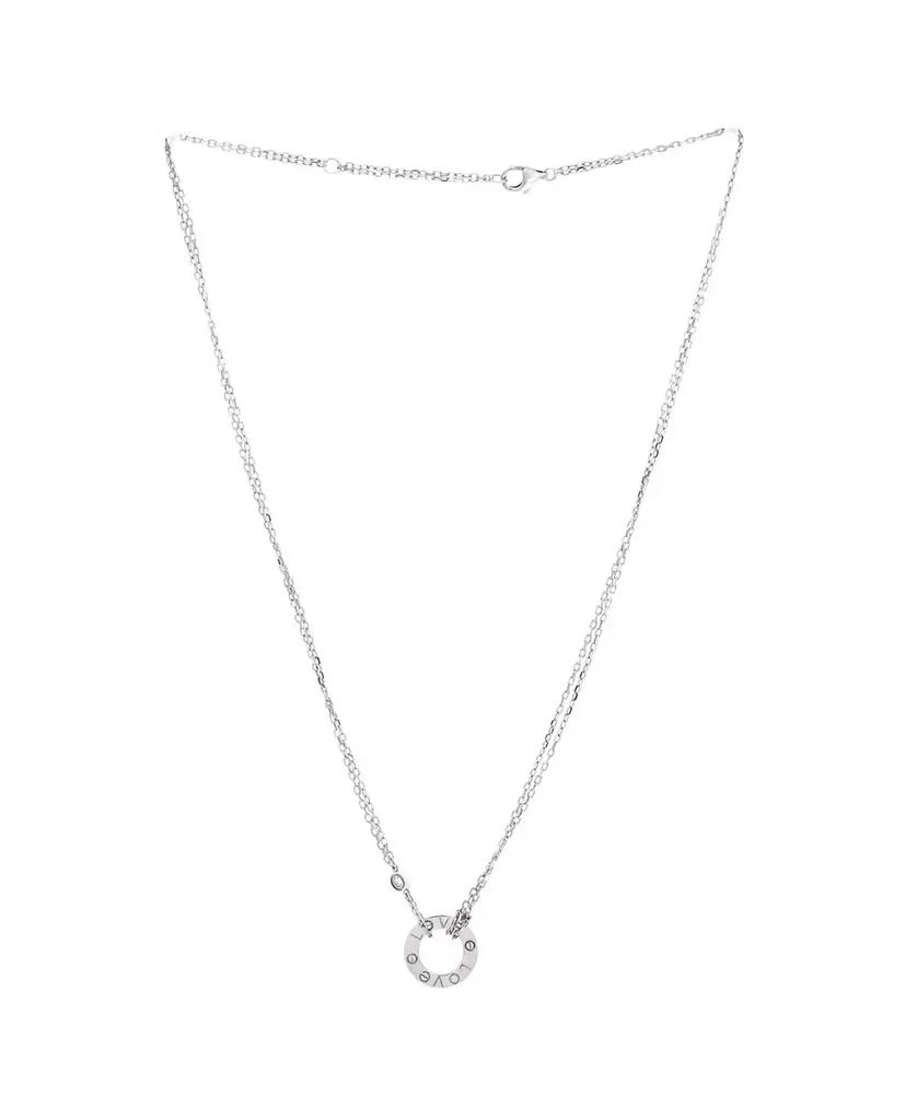Cartier 2 Diamonds Love Pendant Necklace 2
