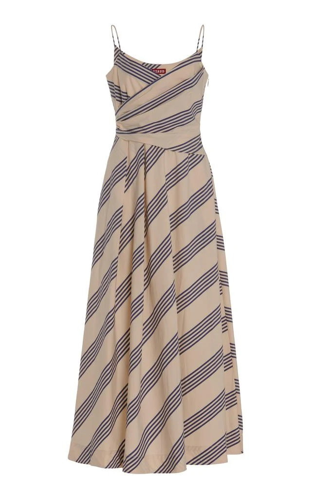 Staud STAUD - Sarah Embroidered Stretch-Cotton Maxi Dress - Blue - US 8 - Moda Operandi 1