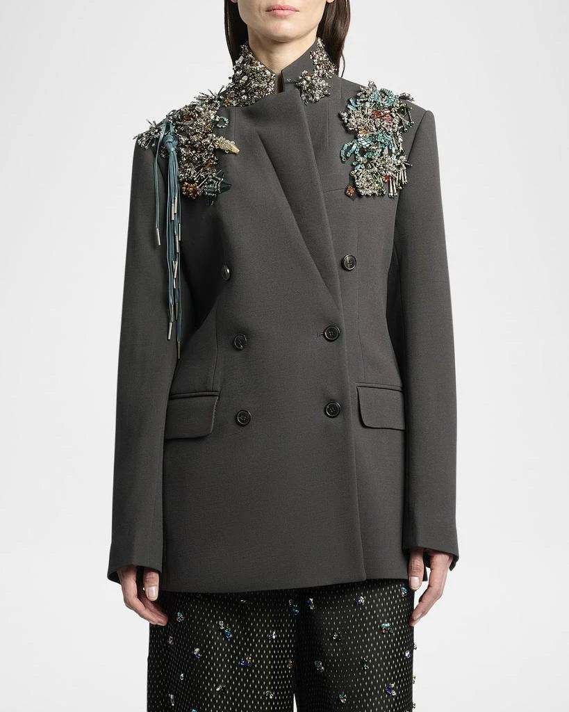 Dries Van Noten Embellished Double-Breasted Blazer 4