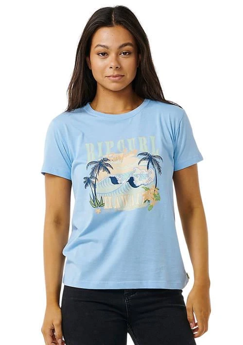 Rip Curl Curl Womens Paradise Palms Graphic T Shirt 1