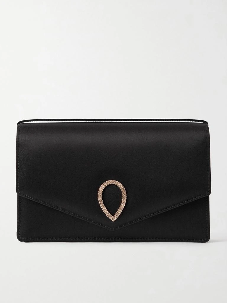 Jennifer Chamandi Le 8 Crystal-embellished Satin Clutch