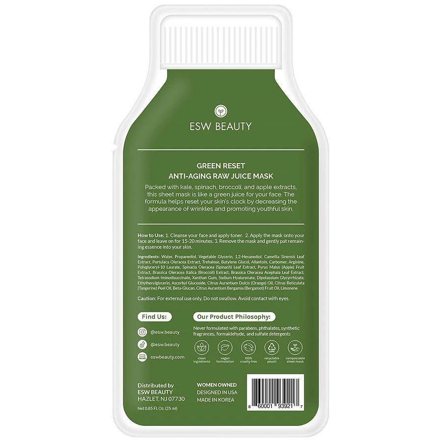 ESW Beauty Green Reset Raw Juice Mask Apple 2
