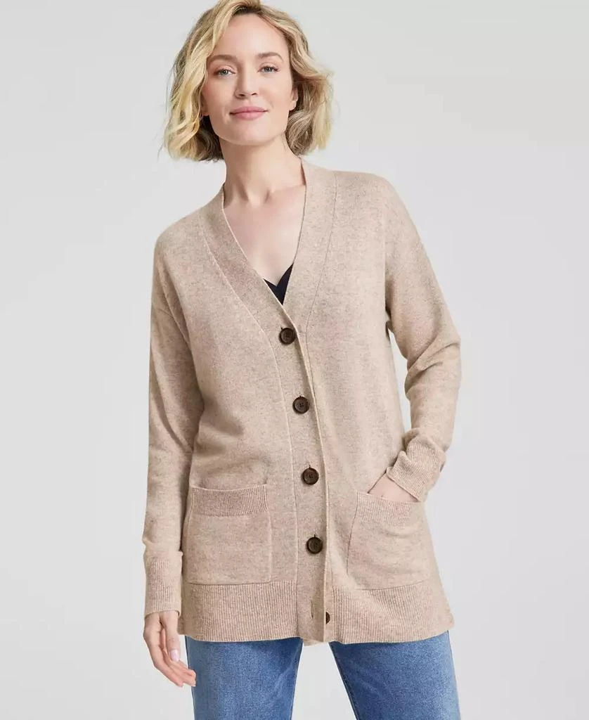 Charter Club Women's Button-Front 100% Cashmere Cardigan, Created for Macy's 1