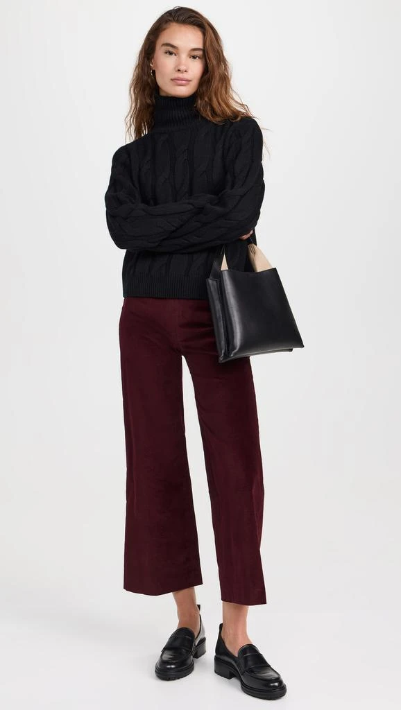 FRAME Cropped Velvet Wide Leg Trousers 4