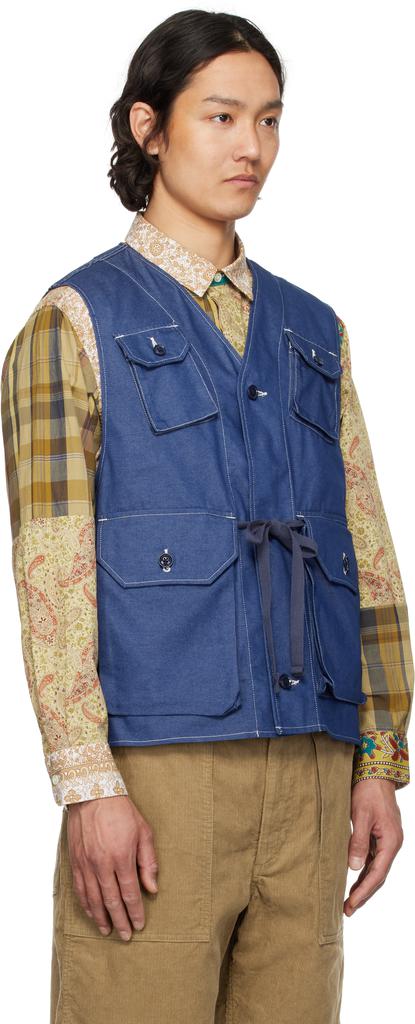 Engineered Garments Blue C-1 Denim Vest - Gilets