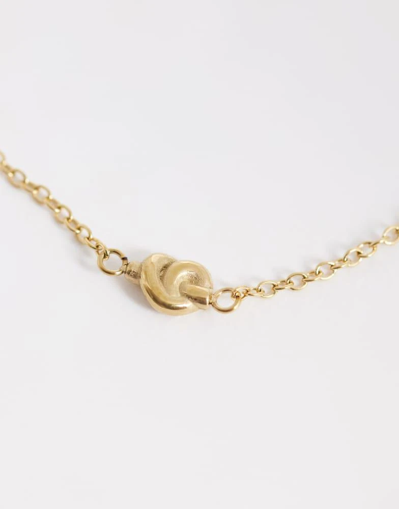 Abbott Lyon Abbott Lyon made mine mini knot bracelet in 18k plated stainless steel in gold 3