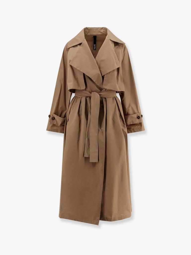 HEVÒ Margherita nylon trench coat with belt