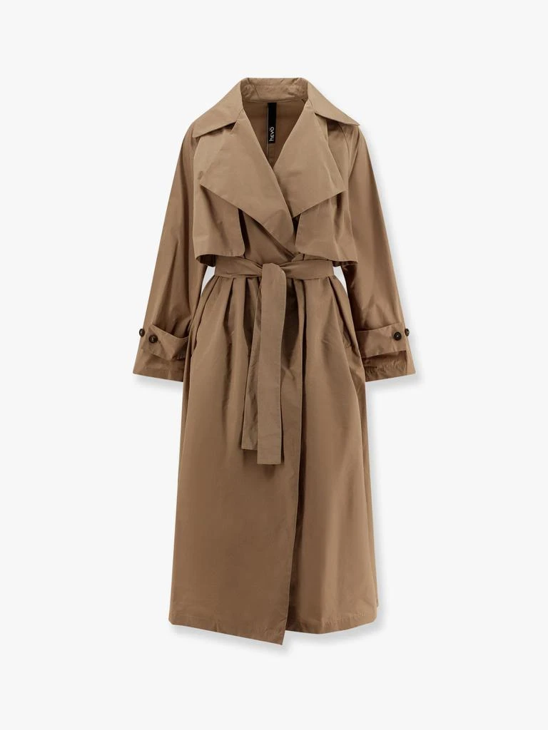 HEVÒ Margherita nylon trench coat with belt 1