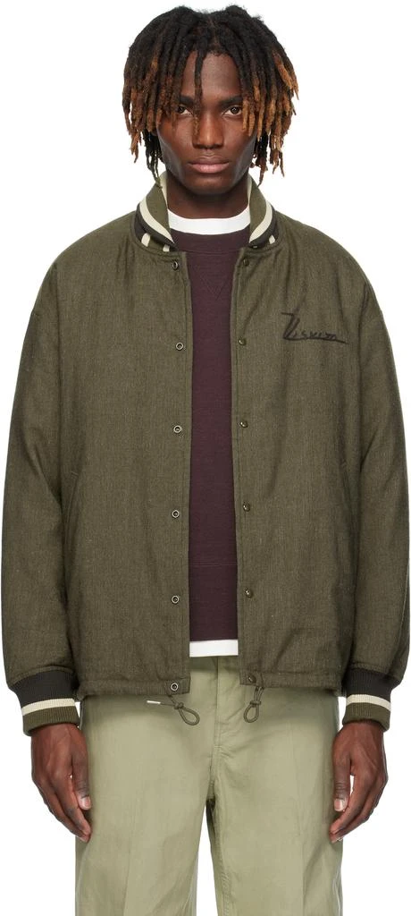 VisVim Khaki Hobbs Wool Down Bomber Jacket 1