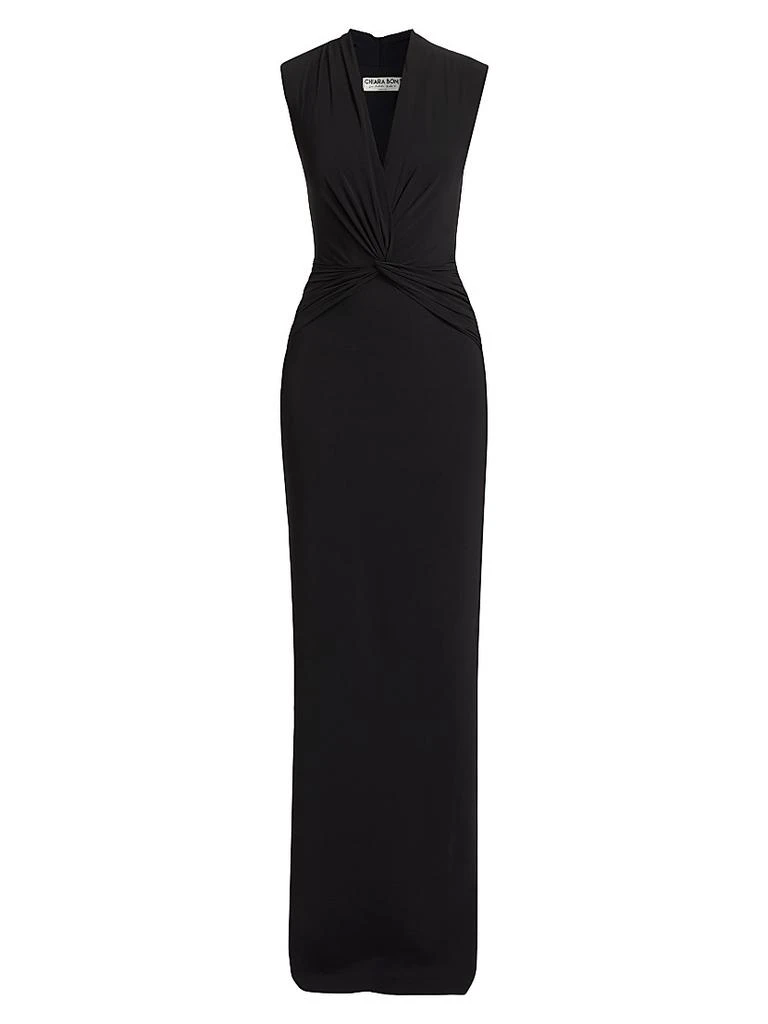 Chiara Boni Lalia V-Neck Column Gown 1