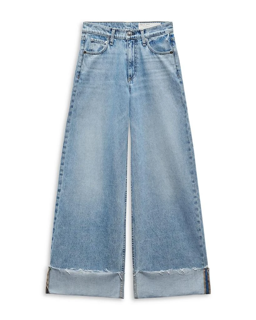 rag & bone Sofie High Rise Wide Leg Cuffed Jeans in Mari 6